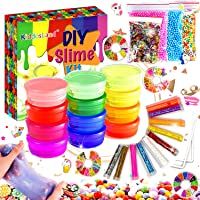 Fluffy Slime Kit de 12 Colores Crystal Slime con 10 Botellas de Brillantina para Niñas - Juguetes para Niños 4 Piezas de…